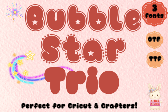 Bubble Star Trio: Crafting with Dimensional Retro Fun