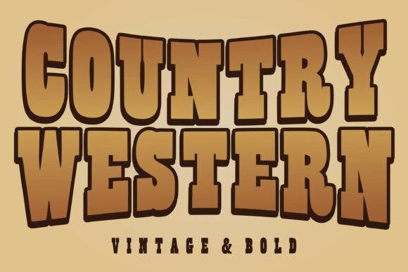 Country Western: The Bold Display Font for Authentic Designs