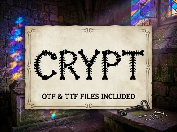 Crypt: The Anatomical Display Font for Unforgettable Horror