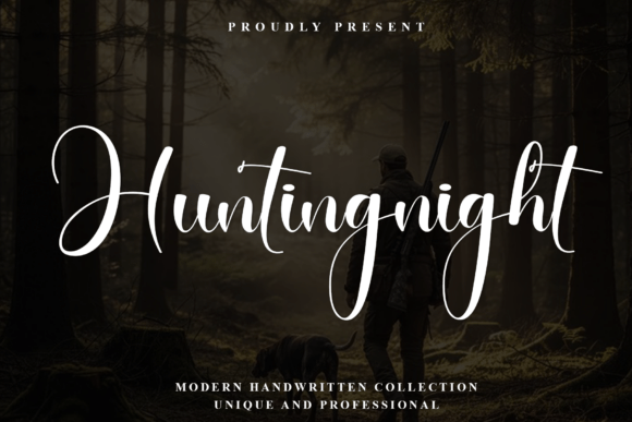 Huntingnight: A Modern Script Font for Elegant Branding