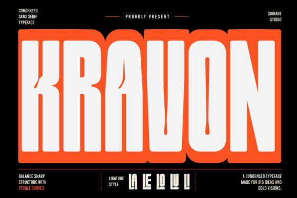 Kravon: The Bold Condensed Typeface for Modern Brands