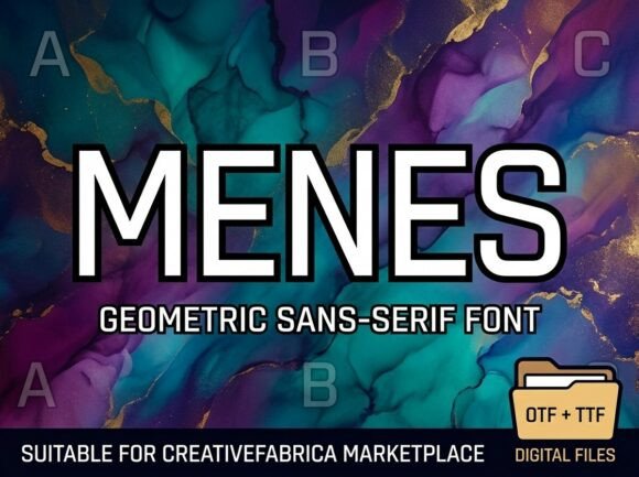 Menes: A Decorative Display Font for Impactful Design