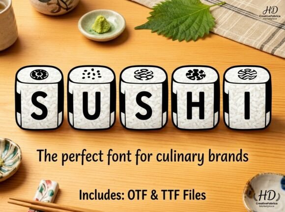 Sushi: The Display Font That Tastes Like Playful Branding