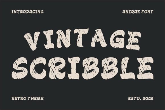 Vintage Scribble: A Bold Handwritten Font for Retro Designs